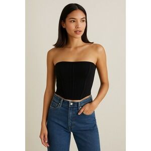 Babaton Sculpt Knit Corset‎ Top Black XS